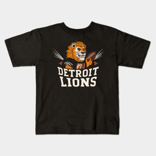 Detroit lions football vector design Kids T-Shirt